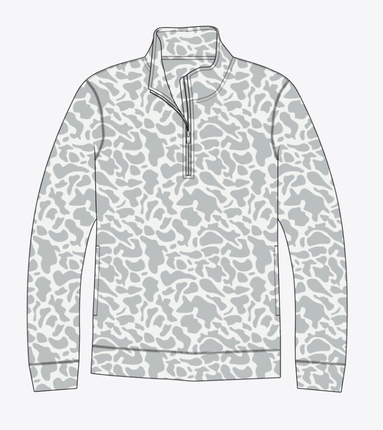 Southern Marsh Aurora Comfort Pullover - Retro Camo White