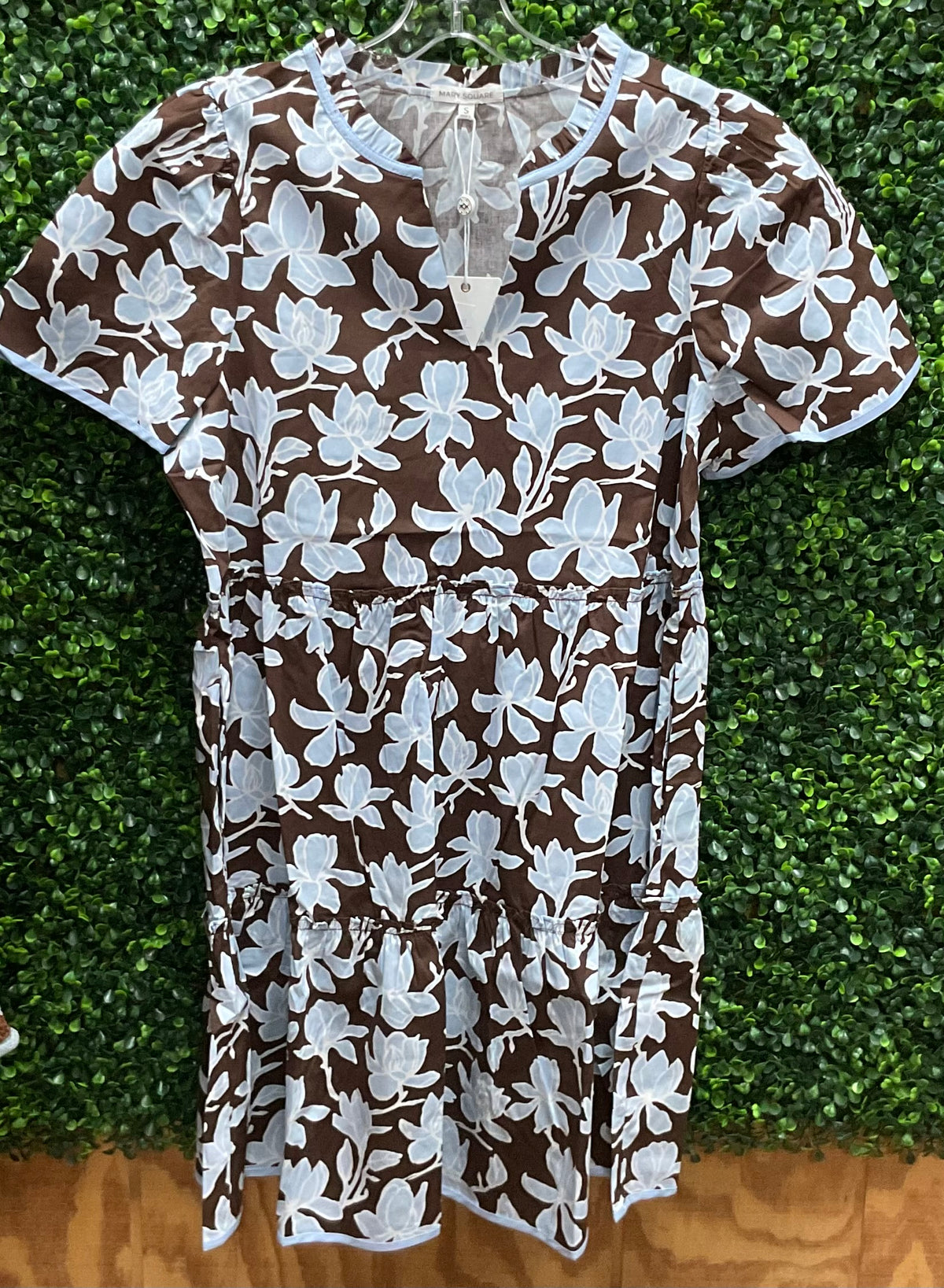 Mary Square Dress Ivy Mini Growing Grace - Blue