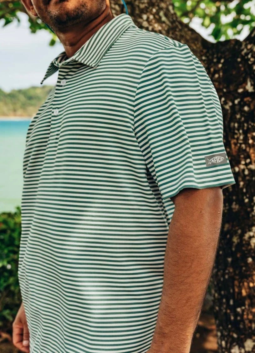 Aftco Link Polo Jade Dust