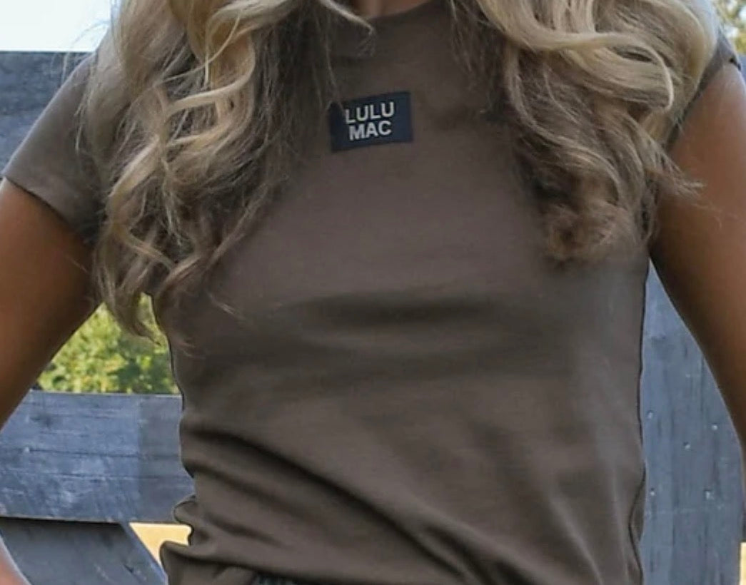 Lulu Mac Baby Doll Top SS Olive
