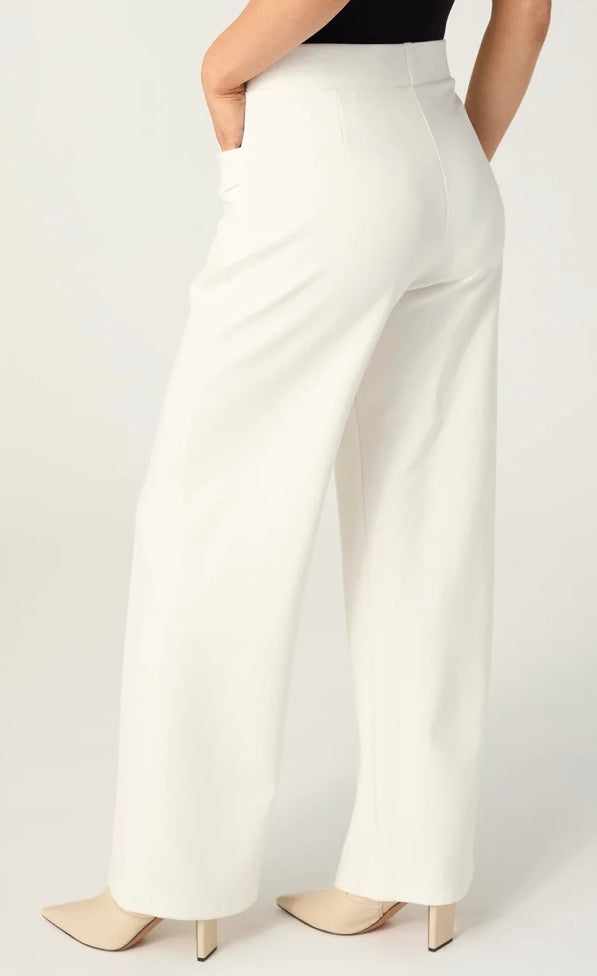 Coco+Carmen CELYSE TAILORED WIDE LEG PANT Antique White