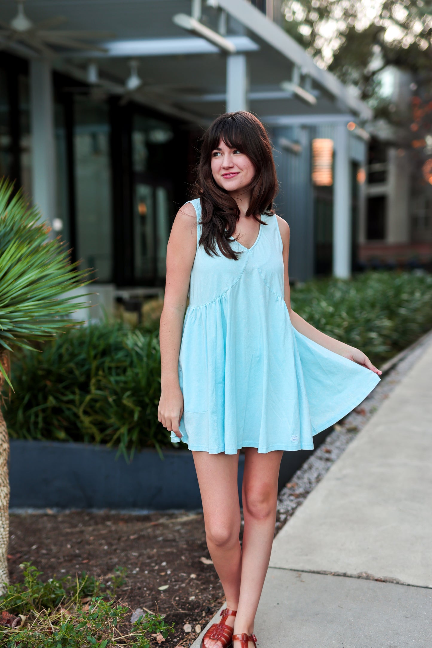 Jadelynn Brooke On The Daily Swing Dress - Sky Blue