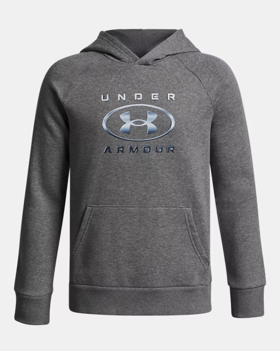 UA Rival Fleece Chrome Logo Boys' Hoodie