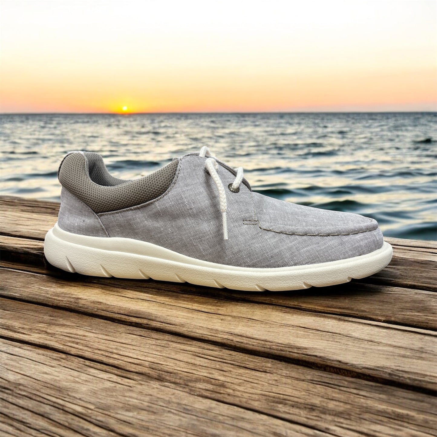 Sperry Capt MOC Chambray Khaki - Final Sale/no Returns