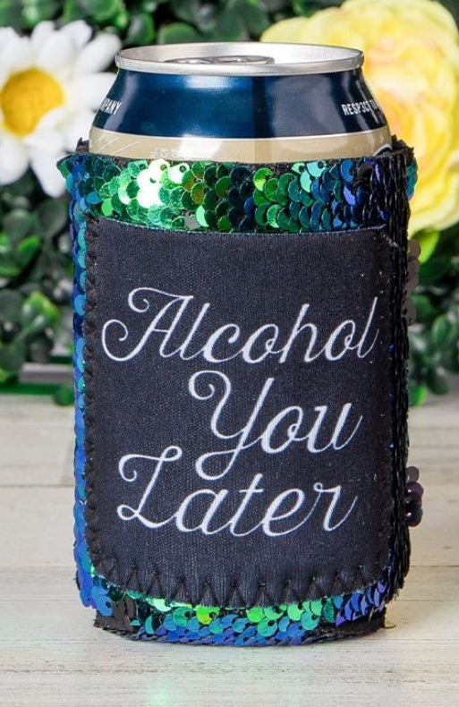 Grace + Emma Alcohol you Later Sequin Shifting Can Cooler 81054