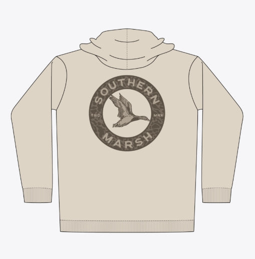 Southern Marsh Surfside Hoodie - Inflight Camo - Oatmeal