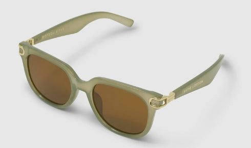 Katie Loxton Manhattan Sunglasses Frosted Green Transparent KLSG115
