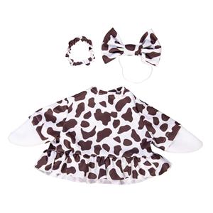 Porch Goose Outfit, Cow Print Gown