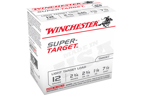 Winchester 12G Super Target Load 2.75 1/8 oz #7.5 1145 25rds TRGT127