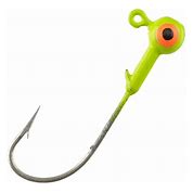 H&H Lure Cocahoe 1/8 oz. Jigheads 10-Pack Chartreuse/Fluorescent eye