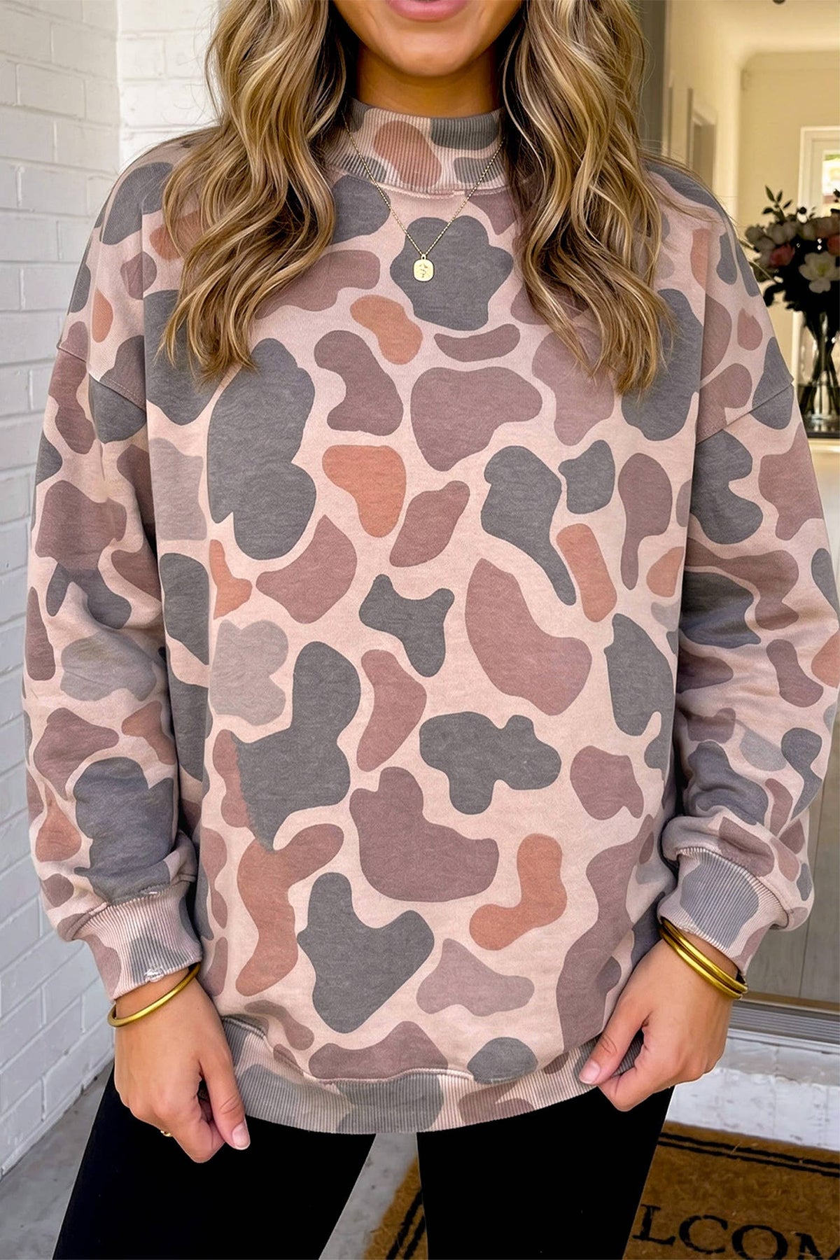 LAS Western Camouflage Mock Neck Sweatshirt (S-4X)