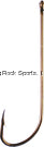 Eagle Claw 072AH-4 Long Shank Hook, Size 4, Forged, 2X Long Plain Shank, Offset, Ringed Eye, Bronze, 10 per Pack