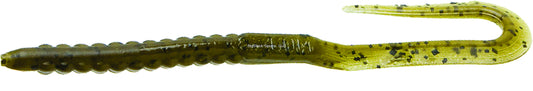 Zoom 001025 U-Tale Worm, 6 3/4", 20Pk, Green Pumpkin