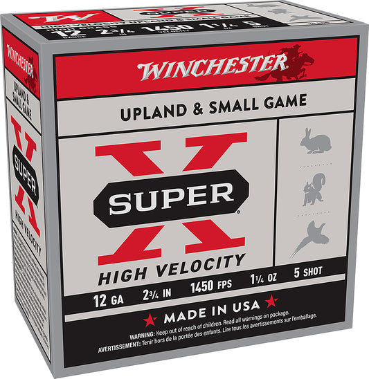 Winchester Ammo X12HV5 Super X High Velocity 12Gauge 2.75" 1 1/4oz 5Shot 25 Per Box
