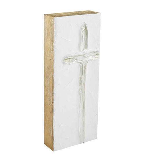 Mud Pie Tall Silver Cross Plaque  Item#: 43400108T