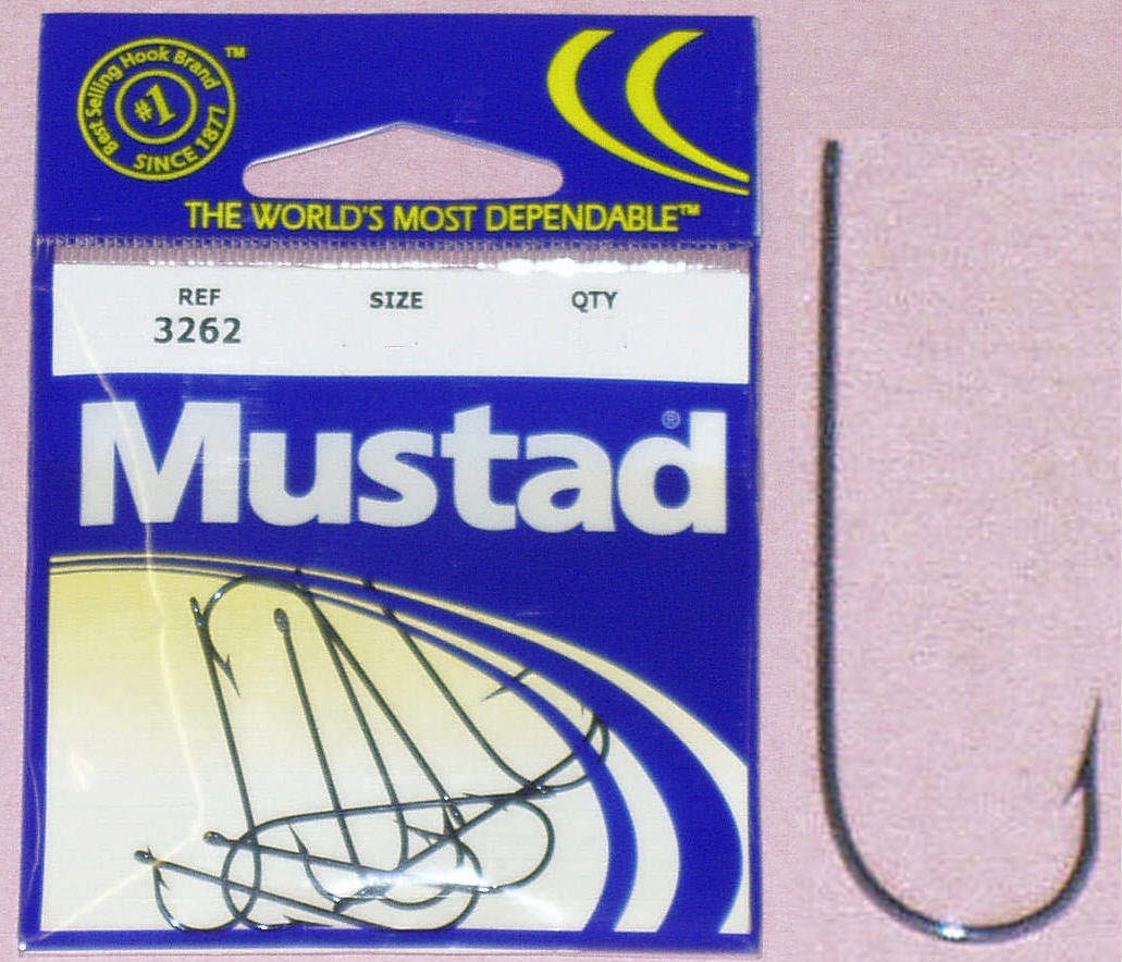 Mustad Black Size 6 hook 3261-BU
