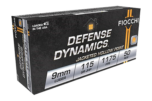 FIO 9MM 115GR DEFENSE JHP 50RD 9APHP