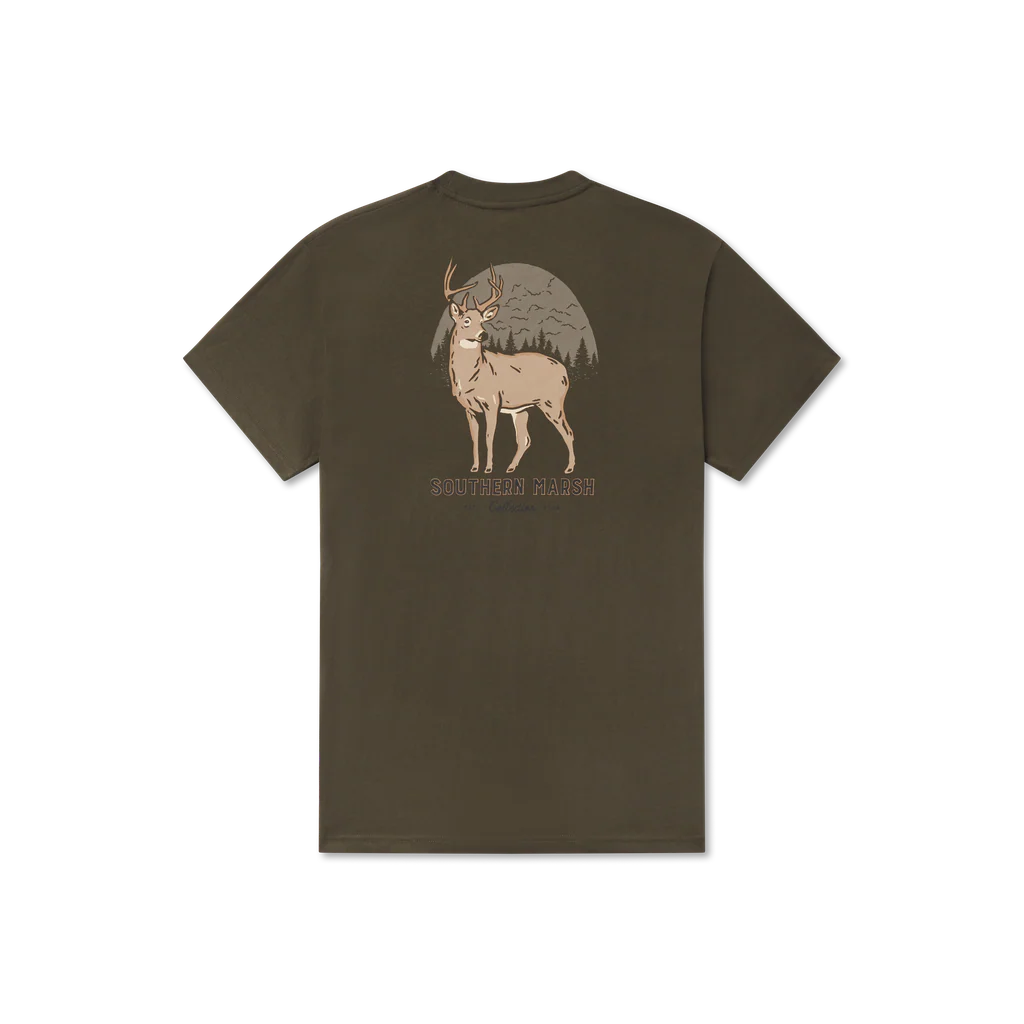 Southern Marsh Eight Point Tee Dark Olive ABPT DLV