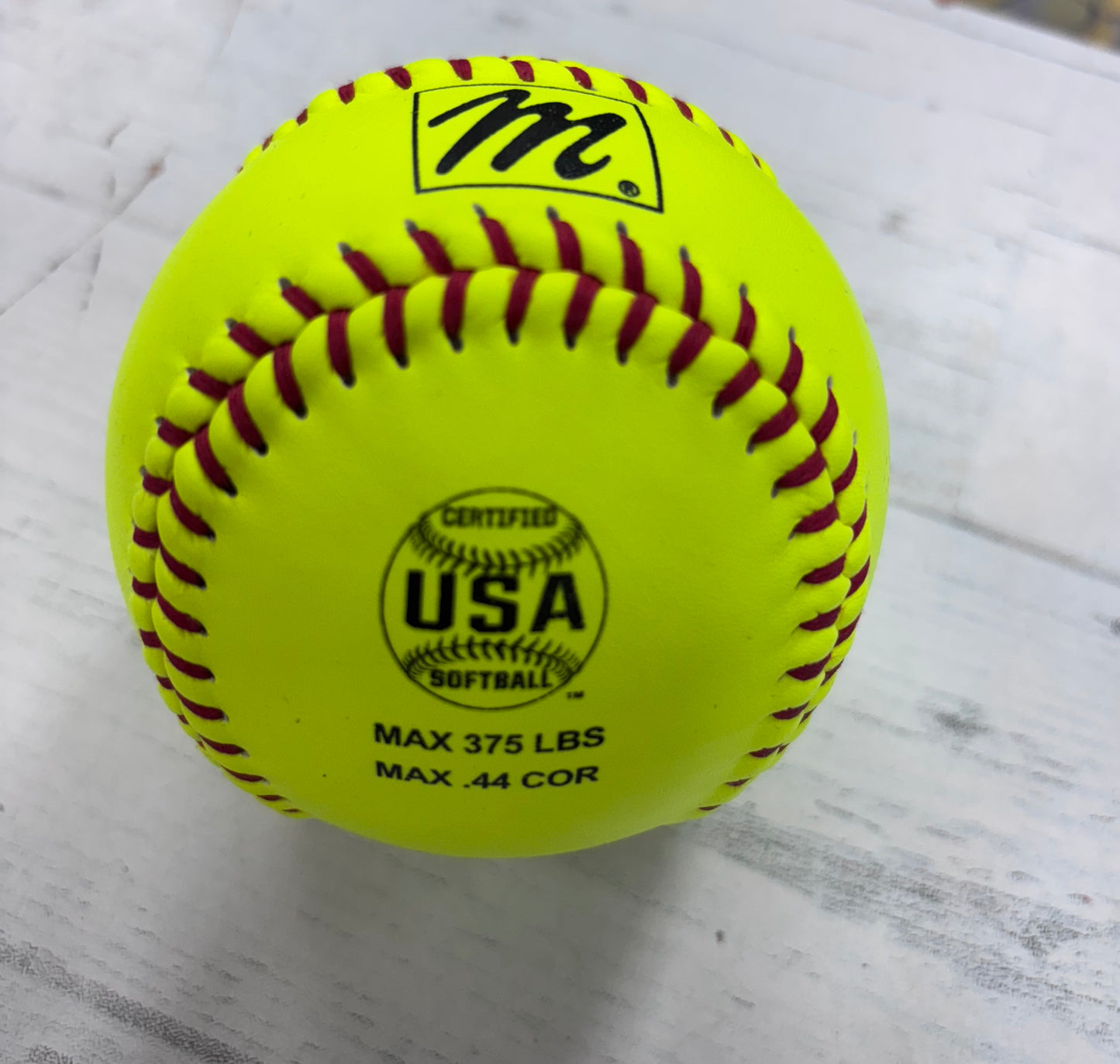 MacGregor Leather Cover ASA USA 11” Slow Pitch Softball