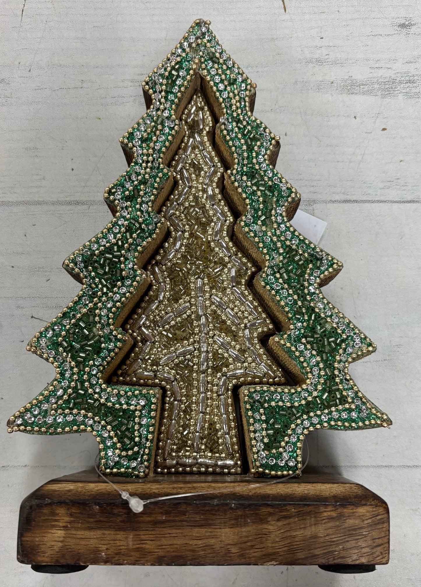 Evergreen Shades of Green Table Decor Nested