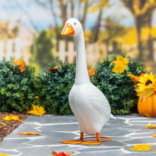 Giddy the Porch Goose Statue, Metal, 21H