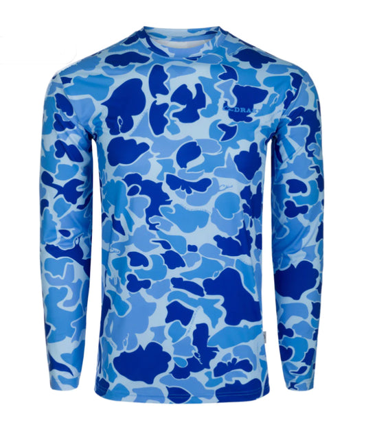 Drake Youth Performance Crew  L/S Blue