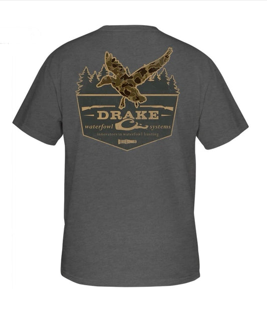 Drake S/S Old School In Flight Heather  DT9705
