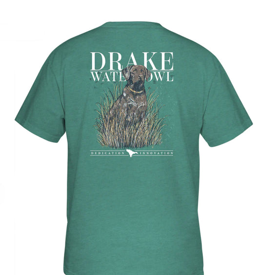 Drake S/S Tee Chocolate Lab Blue Dark Heather