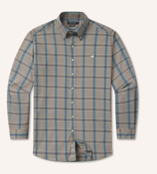 Southern Marsh CTWN Townsend Larttice Performance Dress Shirt