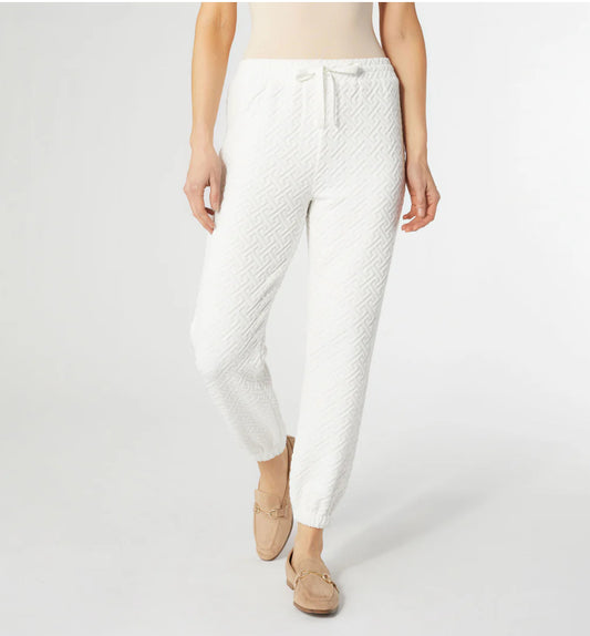 Coco + Carmen Phoenix Quilted Drawstring Bottom - Winter White
