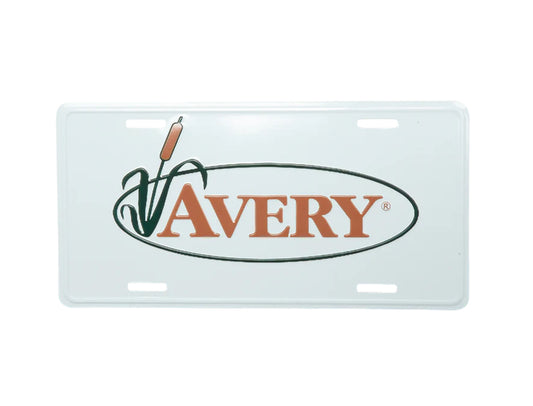 Avery License Plate