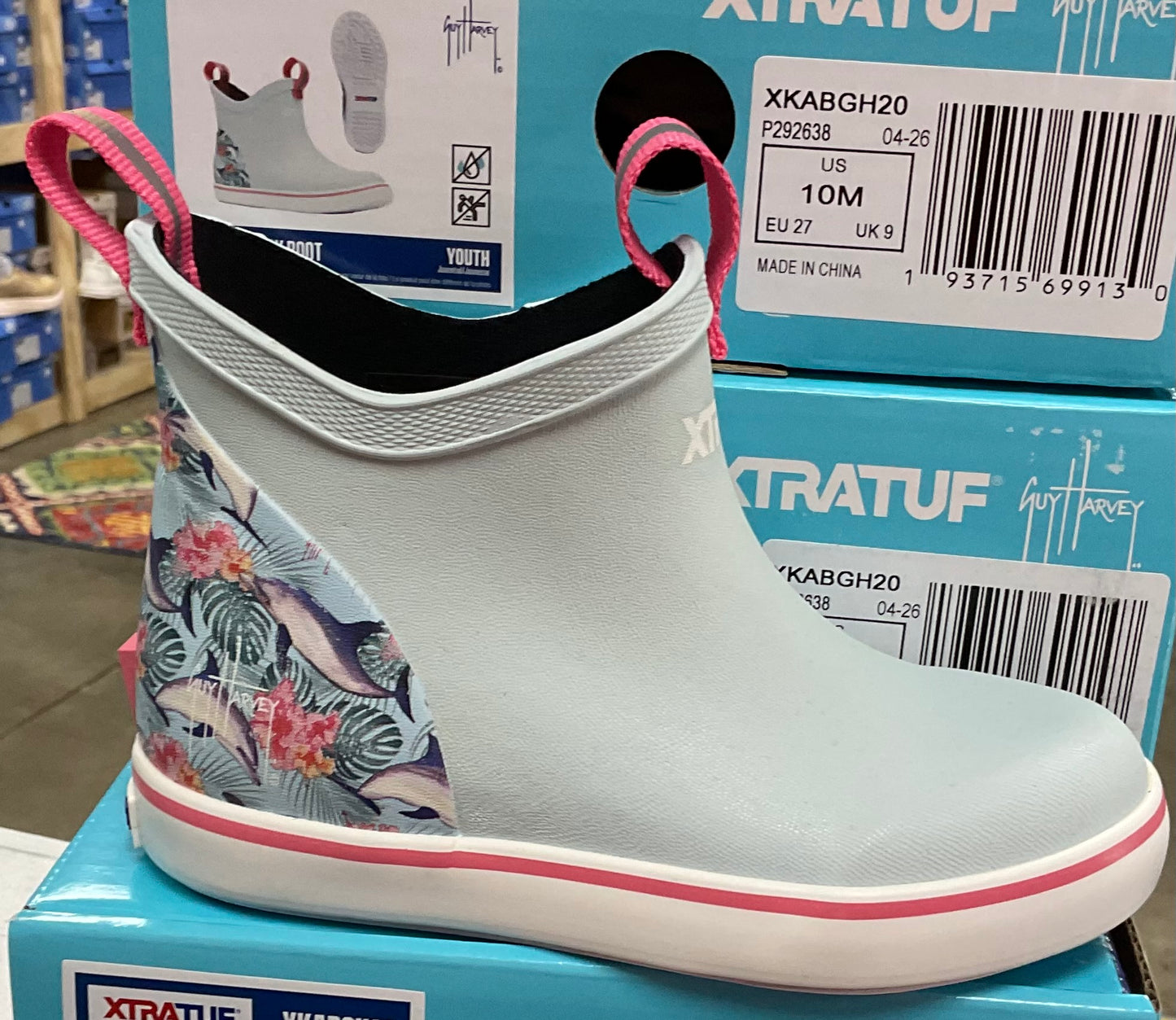 XtraTuf Outdoor Blue and Dolphin Floral Youth