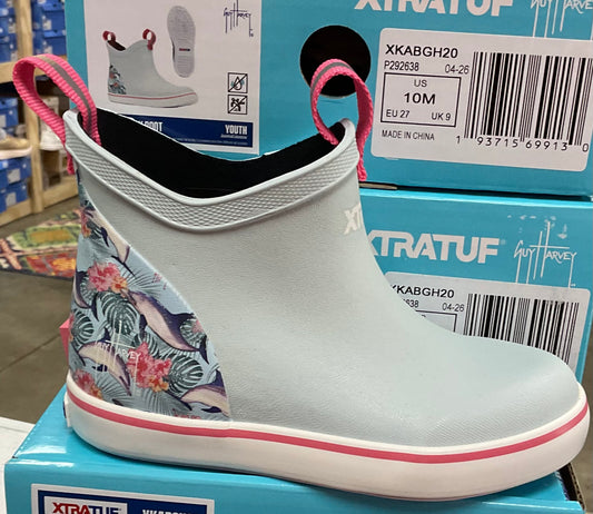 XtraTuf Outdoor Blue and Dolphin Floral Youth