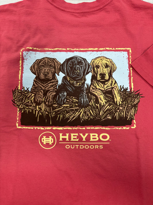 Heybo S/S Tee Triple Trouble Coral Hey1765
