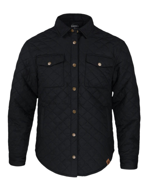 Banded Womens Augustine Shirt Jacket Black  B2230010