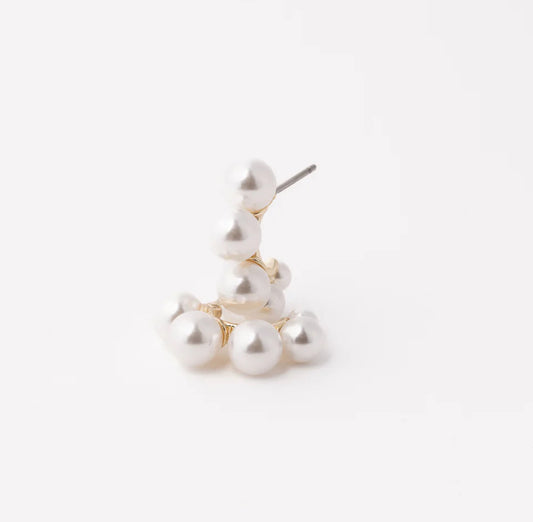 Michelle McDowell Naomi Earrings Gold Pearl