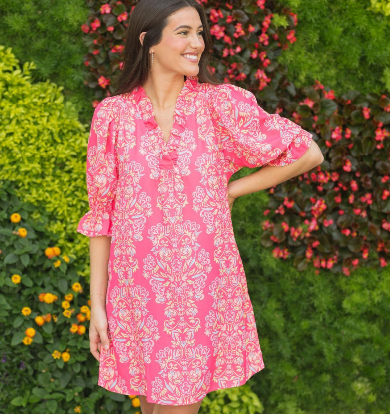 Michelle McDowell Busy Bee Julie Dress Coral