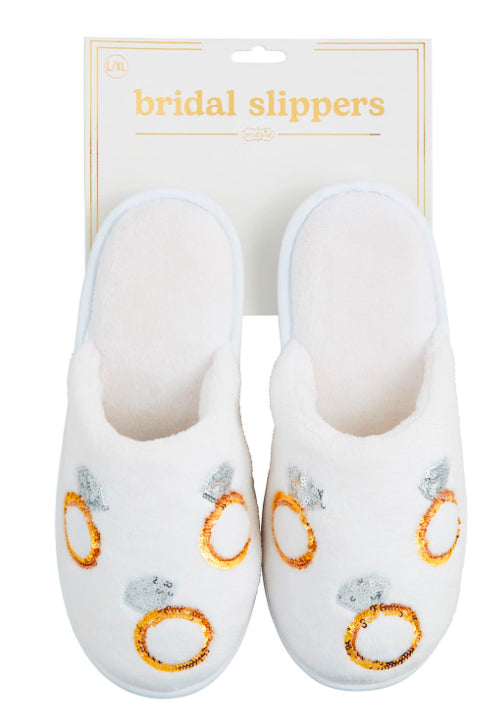 Mudpie Bride Slippers White
