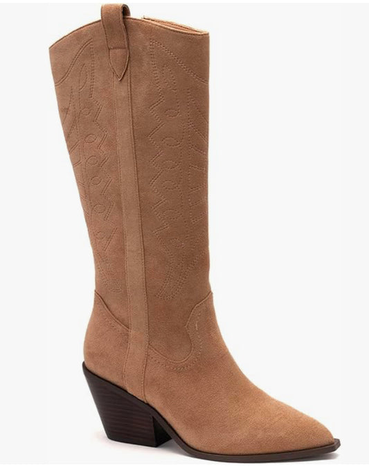 Corky’s Howdy Caramel Suede