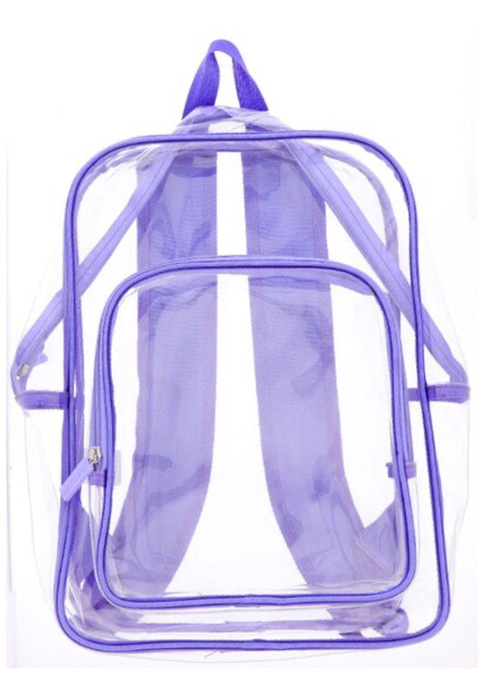 Jane Marie KIDS PURPLE CLEAR BACKPACK
