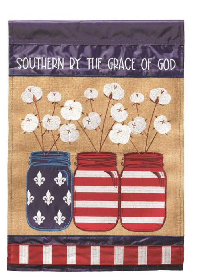 Magnolia Garden Garden Flag Southern By The Grace Of God M001792