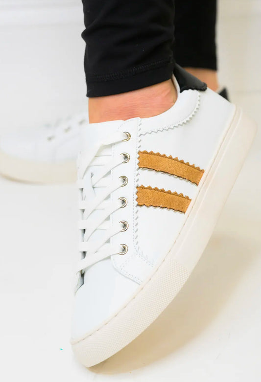 Corky Showtime - White Tan Black Sneaker