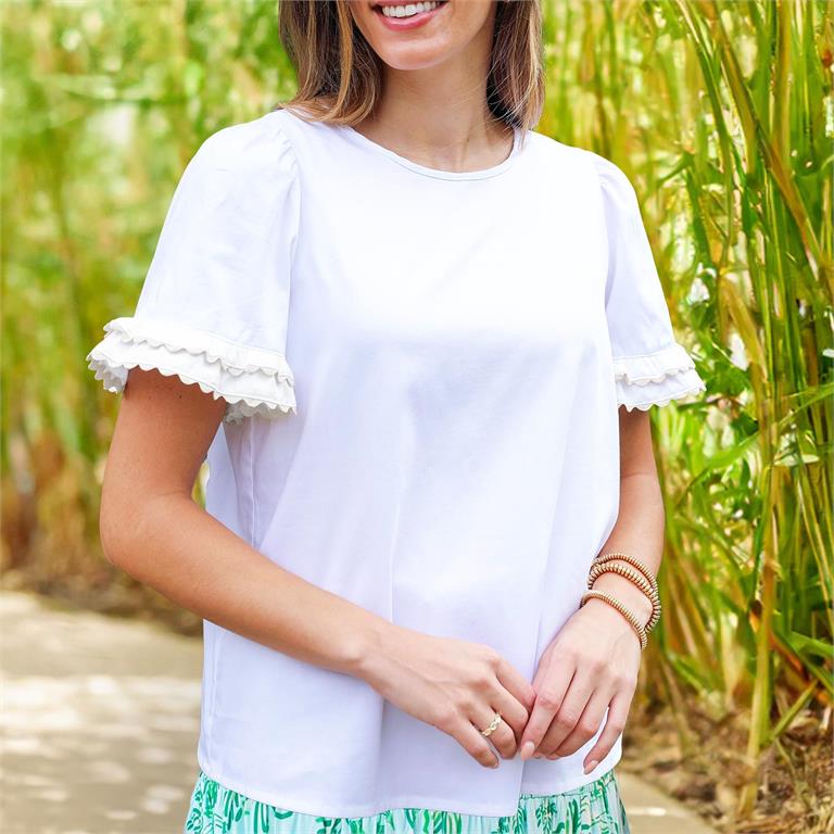 Mary Square Top Cassidy White