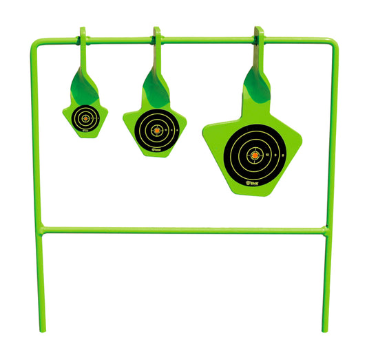 SME SMEST22 Spinning Target Rimfire Pistol/Rifle Steel Black/Green Bullseye Illustration Impact Enhancement Motion