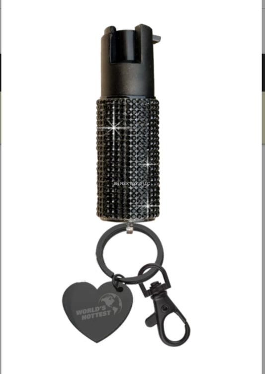UDAP BLING-B Bling Pepper Spray, 1/2oz 12g Key Chain, Black