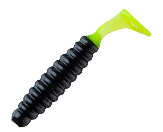 Slider Crappie Grub-black : 1 1/2"