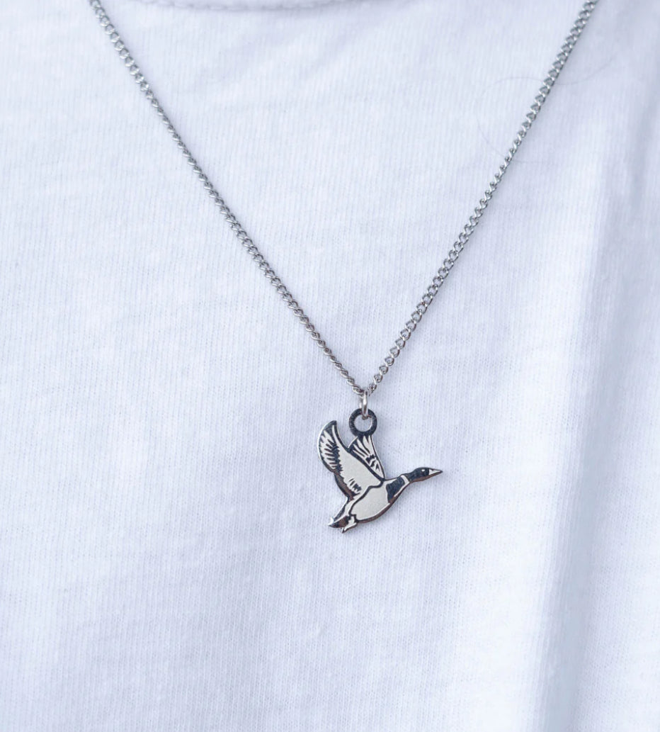 Old South Stainless Steel  Necklace and Pendant Duck