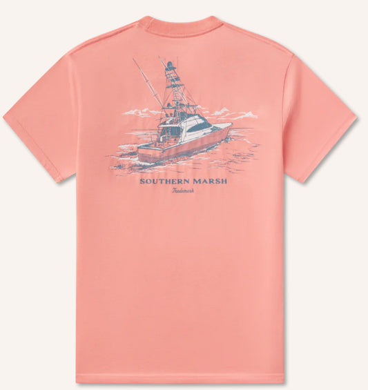 Southern Marsh SEAWASH Tee - Offshore Crusin TVKG Coral