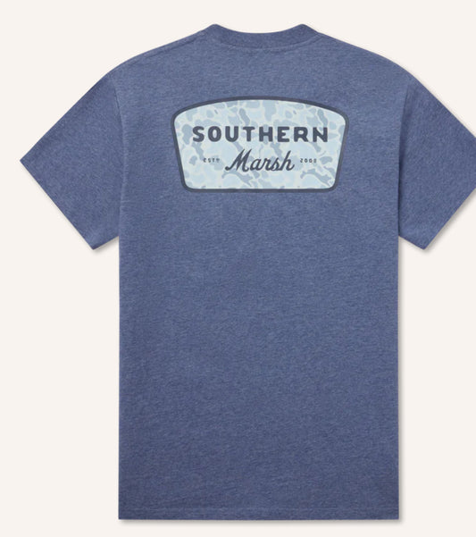 Southern Marsh Branding - Retro Camo Tee  Washed Slate ACMB