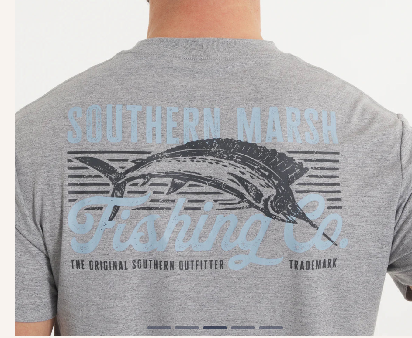 Southern Marsh FieldTec Pro Heathered Tee - Fishing Co. Midnight Gray FPHF